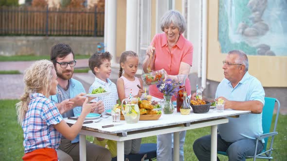 Outdoor Family Dinner