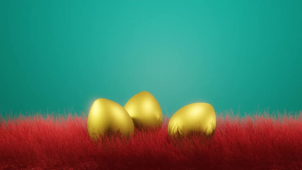 Golden easter eggs