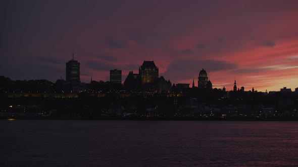 Quebec City at dusk