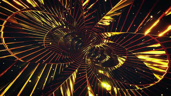 Gold And Black Neutral Ornament Background 4k