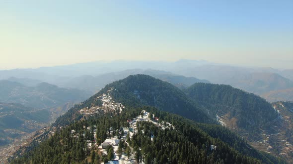 Aerial shot of the mountains in Pakistan