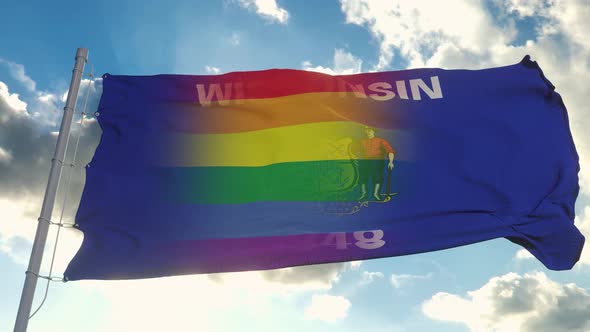 Flag of Wisconsin and LGBT