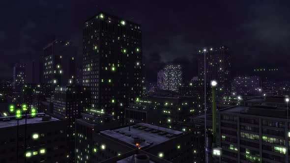 3D City Night Lights On V2