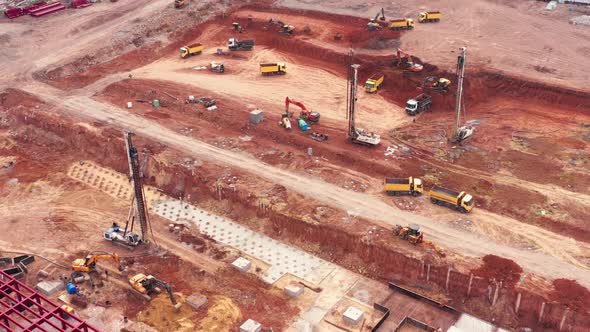 Construction Equipment Works on Construction