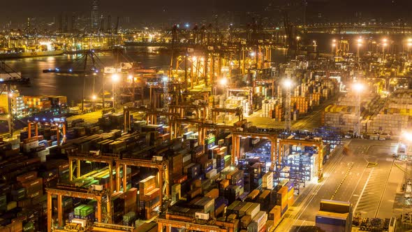 Time lapse of Hong Kong Container Terminal