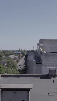 Vertical Video of a House Destroyed By the War in Ukraine