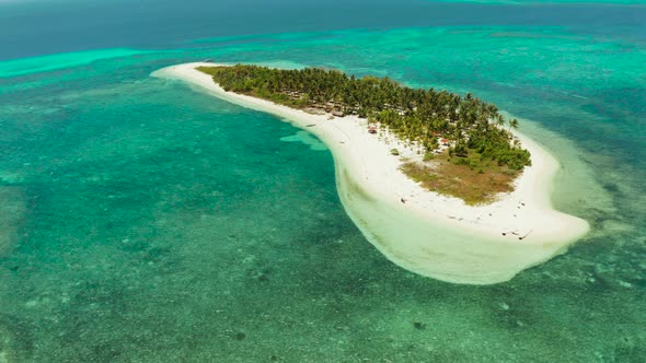 Beautiful Beach on a Tropical Island. Balabac, Palawan, Philippines alt