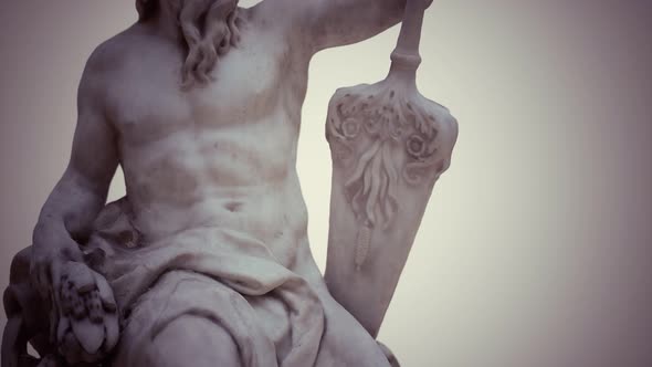 Antique White Marble Statue alt