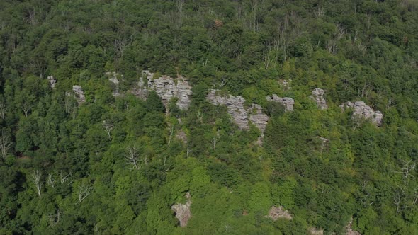 Annapolis Rock - South Mountain - Washington County, Maryland - Dolly Out - Aerial