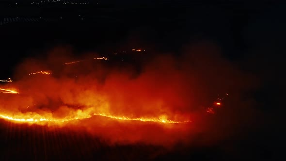 Burning Fields With Stubble
