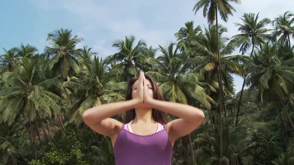 Young woman practicing yoga