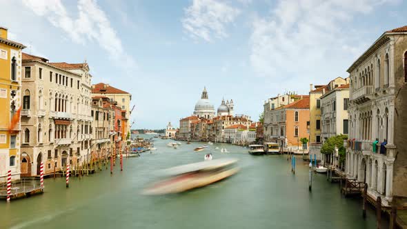 Time Lapse of the Grand Canal in Venice Italy