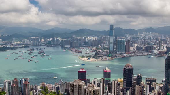 Timelapse of Hong Kong city,China