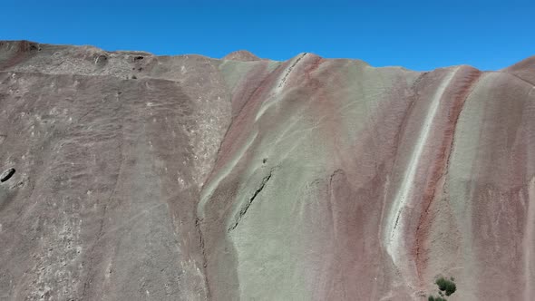 colorful mountains close up