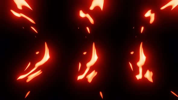 Flame abstract background in the dark