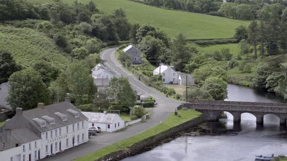 Cushendun village on the north coast of County Antrim, Northern Ireland