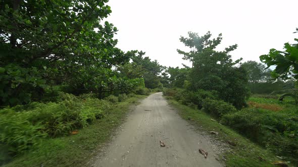 Move at the countryside road 