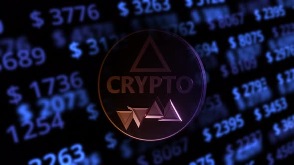 Futuristic crypto coin animation alt