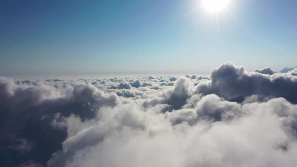 Feel Like a Bird Flying Over the Clouds Shoot on Drone