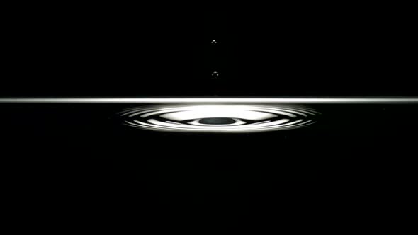 Slo-motion drop hitting water alt
