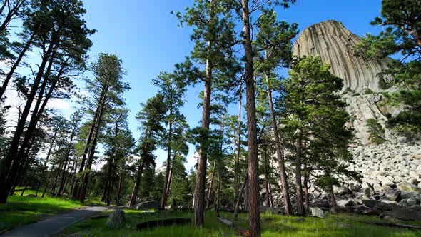 Amazing Panoramic View of Devils Tower in Summer Season
