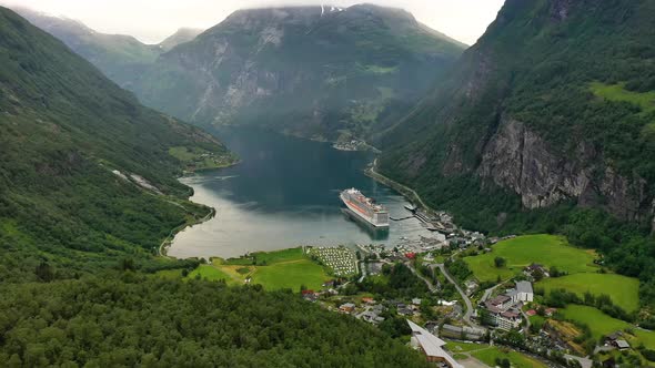 Geiranger Fjord, Norway. Beautiful Nature Norway Natural Landscape.