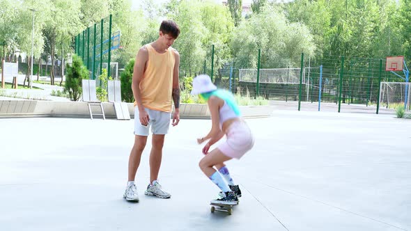 Skaters at the skatepark