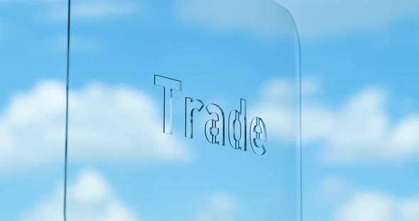 Glass Trade Lettering and Clouds in the Background alt