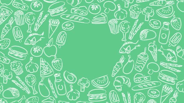 Food Background doodle Animation