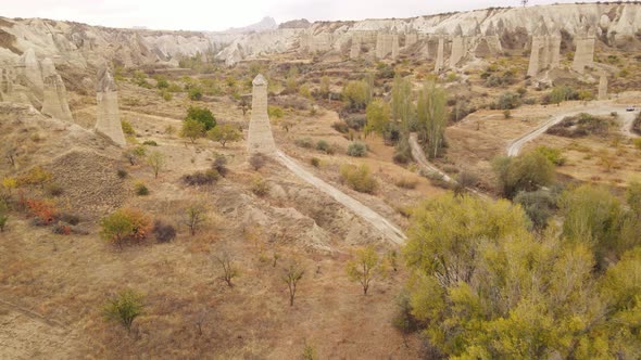 Aerial View Cappadocia Landscape