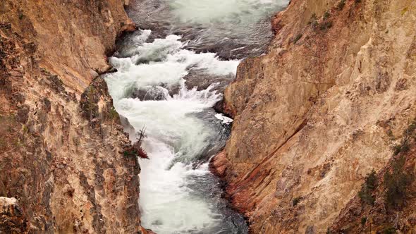 Lower falls on Yellowstone River, Yellowstone National Park