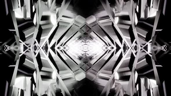 Silver Steel Vj Loop Kaleidoscope Background HD