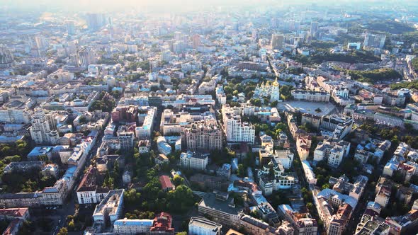 Aerial View of Kyiv By Day. Ukraine