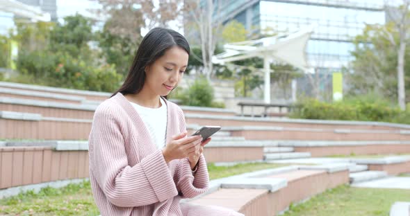 Woman use of smart phone