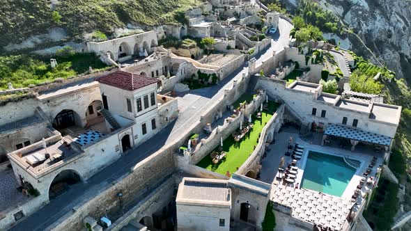 Great hotel in Cappadocia Aerial View 4 K Urgup City