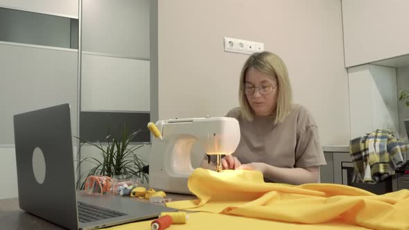 Sewing on a Sewing Machine