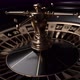 Animated Modern Black And Golden Roulette Wheel On Black Background. 3D 4K Video. - VideoHive Item for Sale