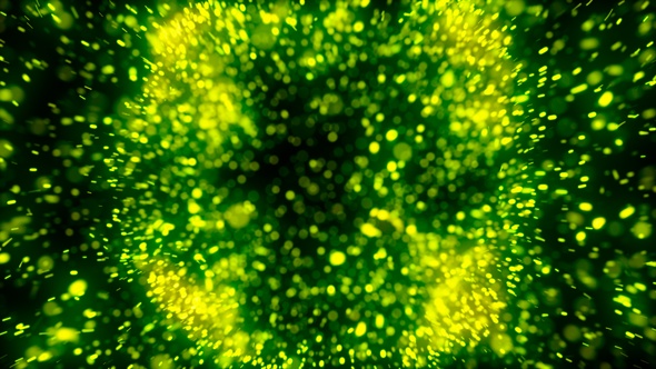 Green Particles Explosion