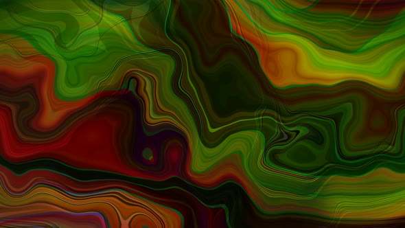 Black Red Green Color Background Wavy Liquid Animation