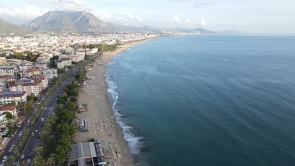 Alanya, Turkey - a Resort Town on the Seashore. Aerial View