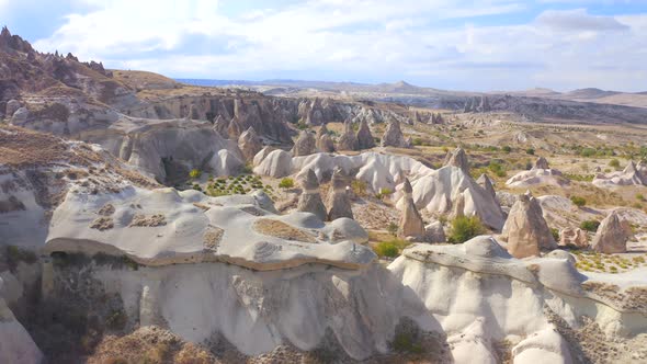 Aerial View Fairy Chimneys at Pasabag Valley Area Cappadocia Turkey