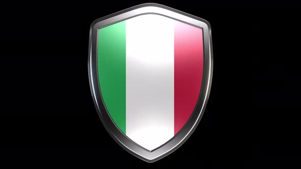 Italy Emblem Transition with Alpha Channel - 4K Resolution