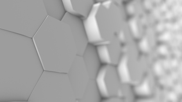 White Honeycomb Style Clean Hexagonal Background