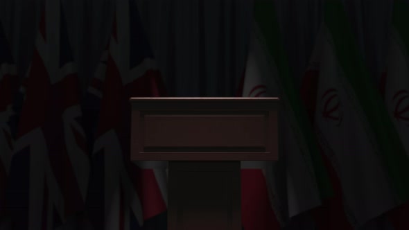 Many Flags of Iran and the United Kingdom alt