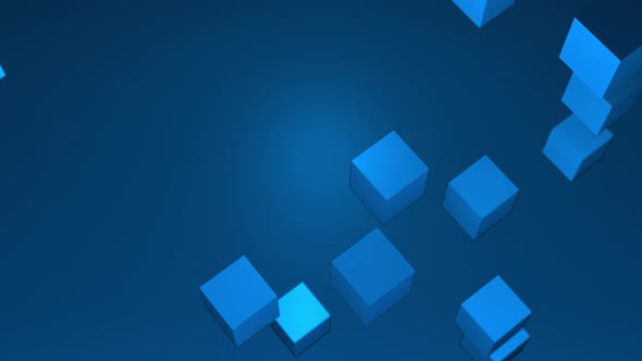 A random set of organic 3D cubes forming the solid background. A smooth and calm continuous animatio