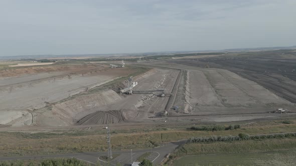 The brown coal mine by drone