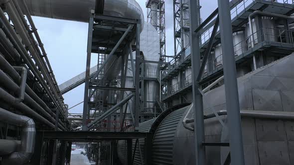 A Drumtype Drying Machine at a Wood Processing Factory