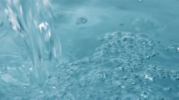 Pure Water Flowing Closeup