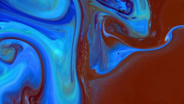 Abstract Colorful Fluid Paint Background Macro Textured 1