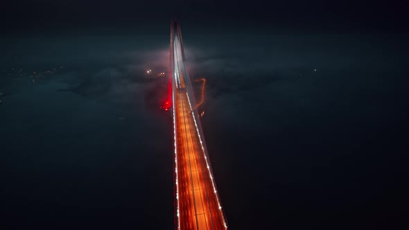 Bridge Over Istanbul Bosphorus in Turkey